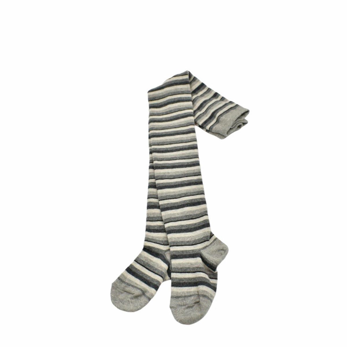 mp Denmark - Bomuldsstrømpebukser med striber, grå